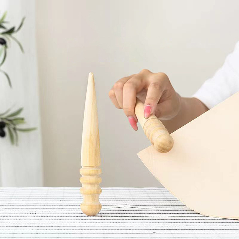 Woodworking Edge - 1PC Wood Leather Solid Wood Round