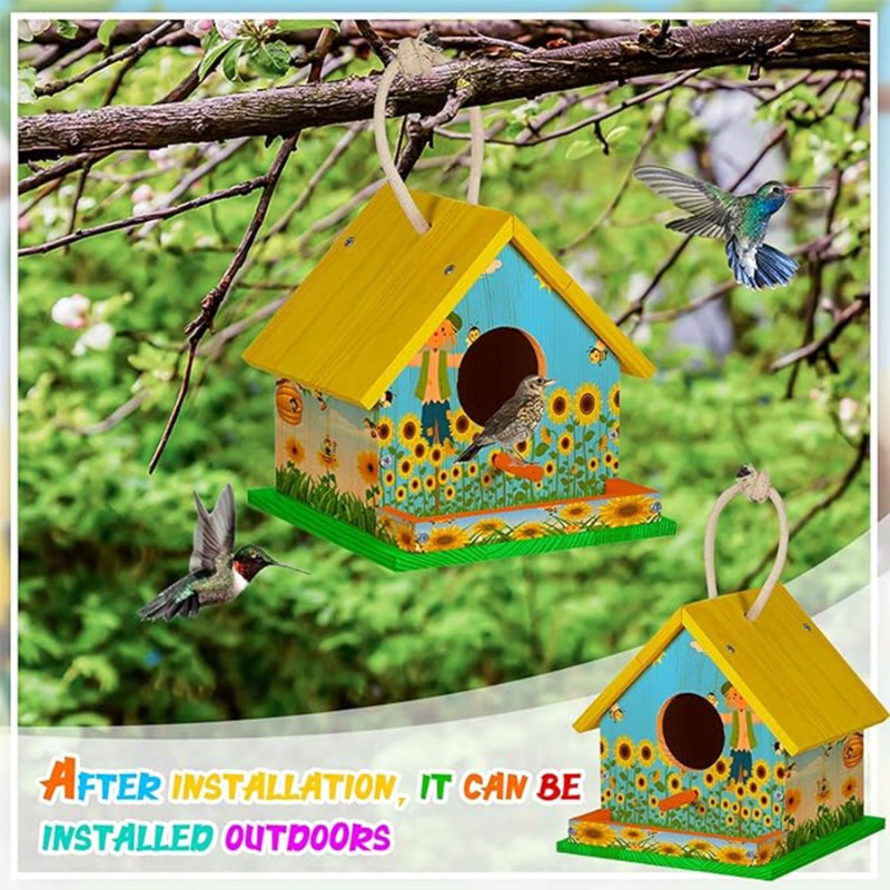 1PC Wooden Birdhouse Kit for A - Woodworking Kits For Adults ulasan dan harga