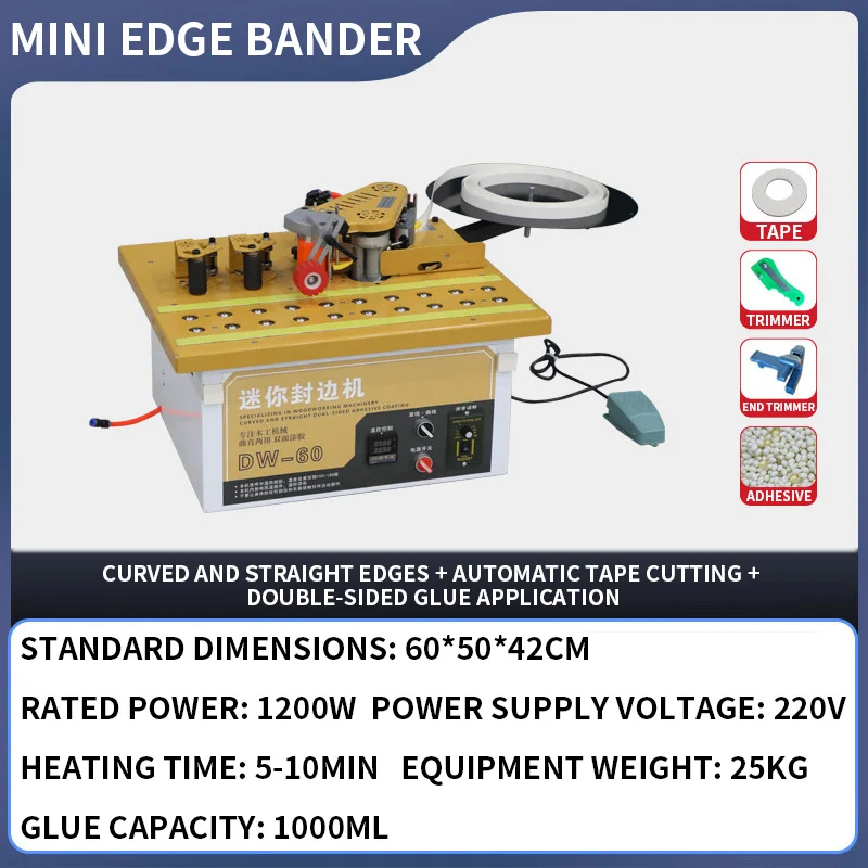 DW-60 Mini Edge Bander, Ball-B - Woodworking Edge ulasan dan harga
