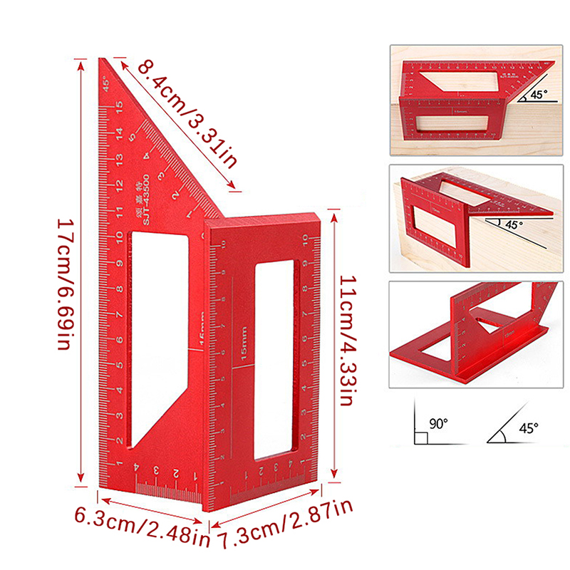 Multifunctional Angle Ruler 45 - Woodworking Marking Gauge ulasan dan harga