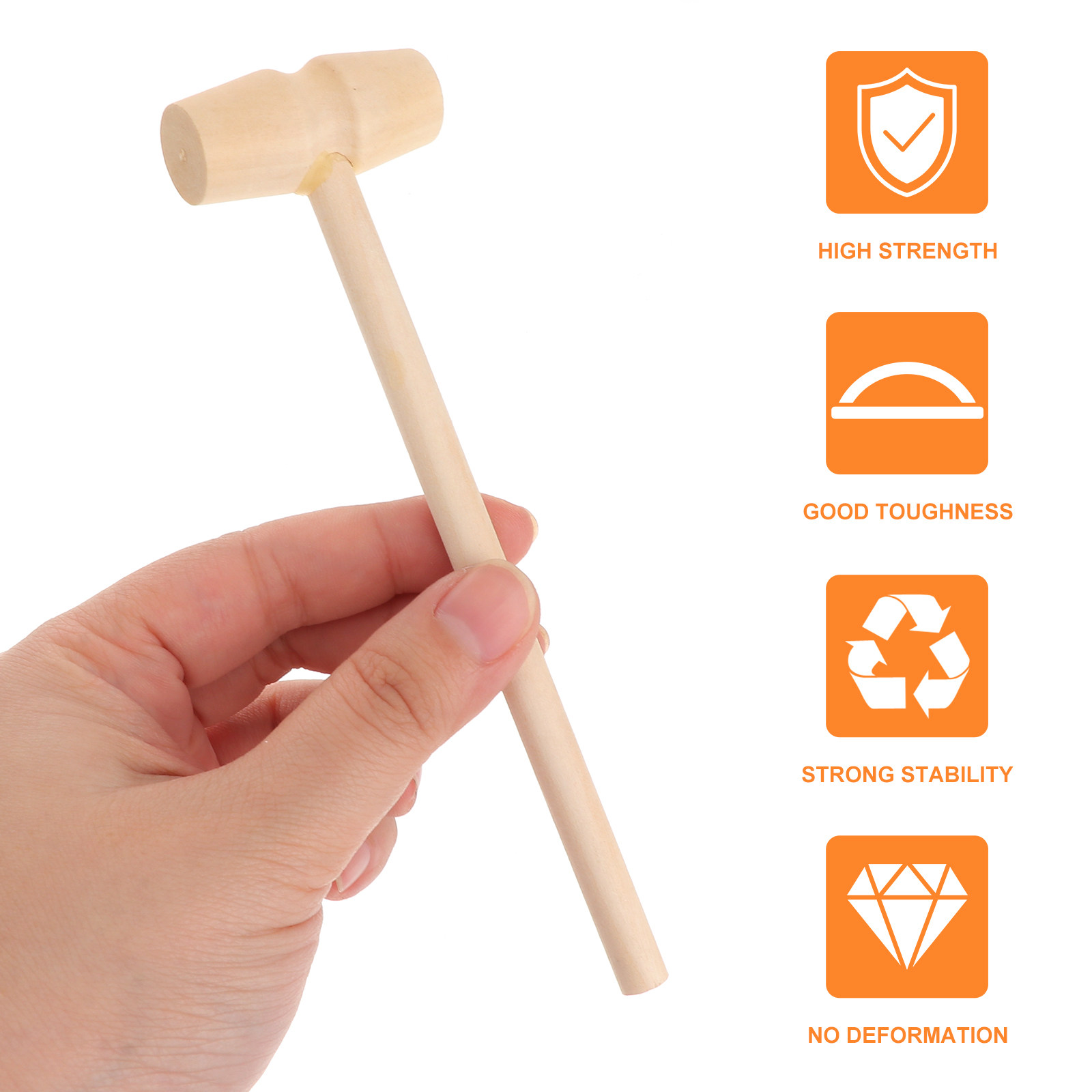 20Pcs Kid Wooden Mini Mallet U - Wooden Mallet Carving ulasan dan harga