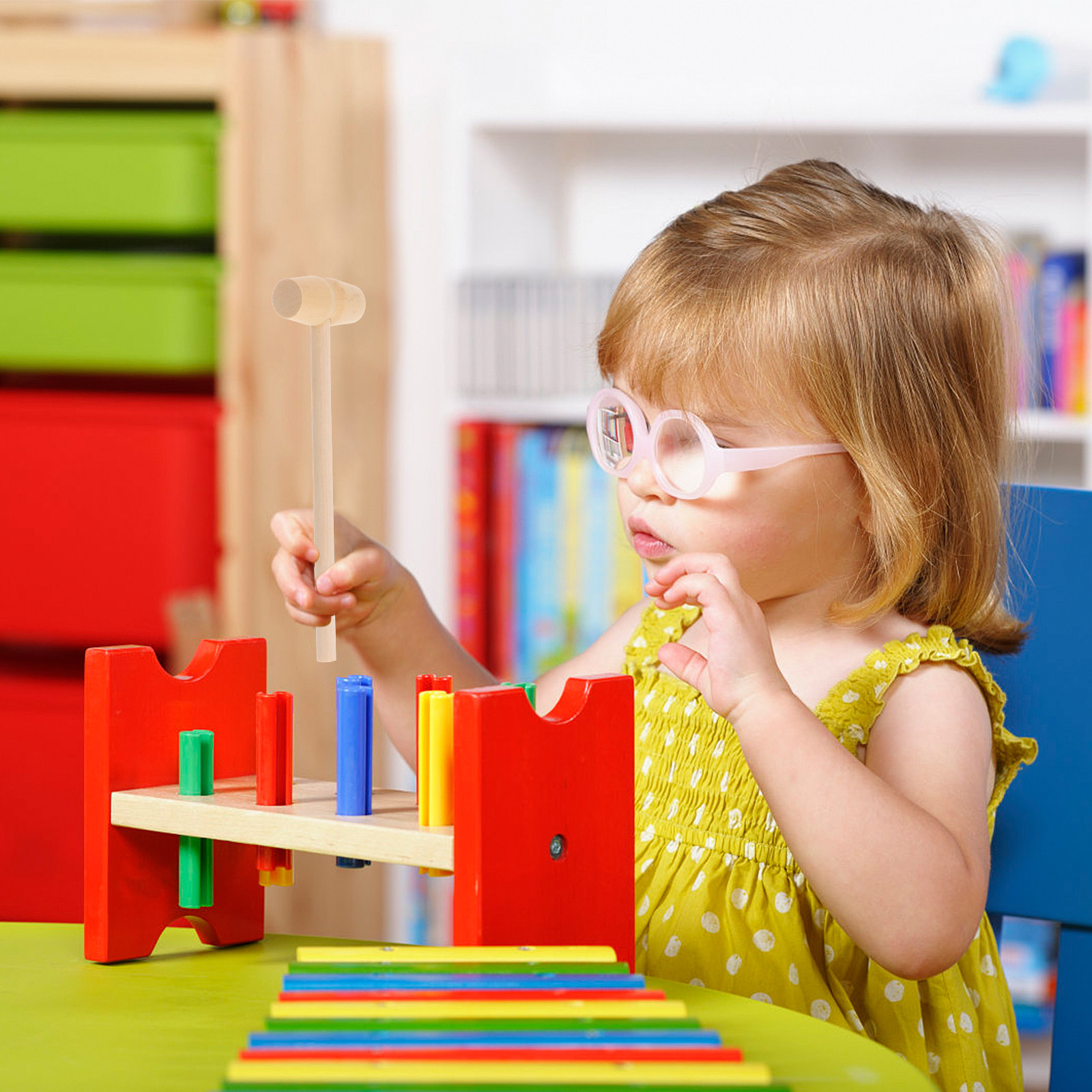 20Pcs Kid Wooden Mini Mallet U - Wooden Mallet Carving ulasan dan harga