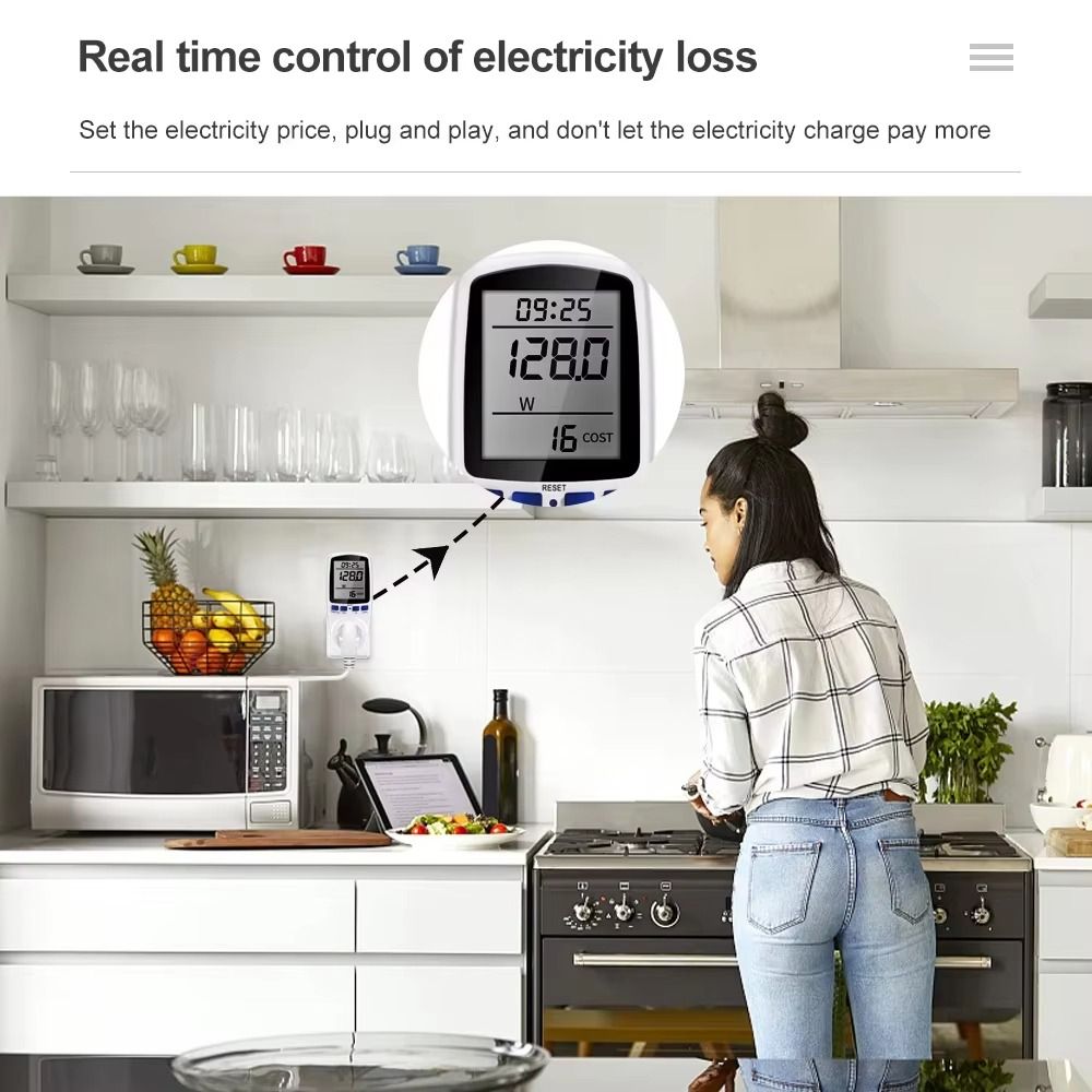 220V 110V Digital LCD Wattmete - Woodworking Uk ulasan dan harga