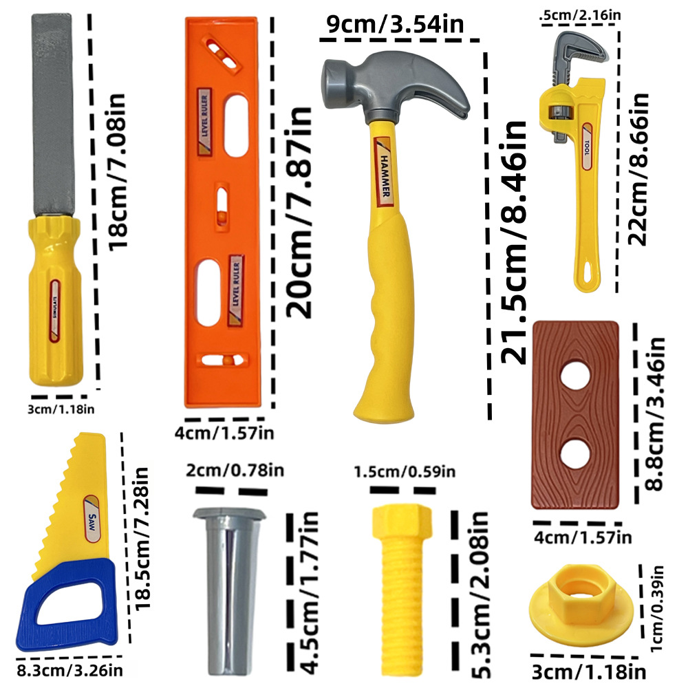 Large Simulated Kids Tool Set  - Woodworking Simulator ulasan dan harga