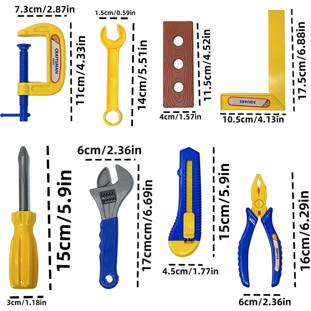 Large Simulated Kids Tool Set  - Woodworking Simulator ulasan dan harga