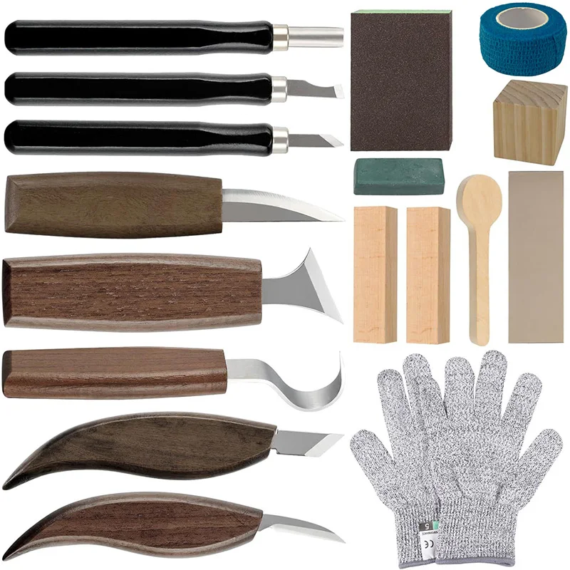 Wood Carving Kit 17Pcs Wood Ca - Woodworking Kits For Adults ulasan dan harga