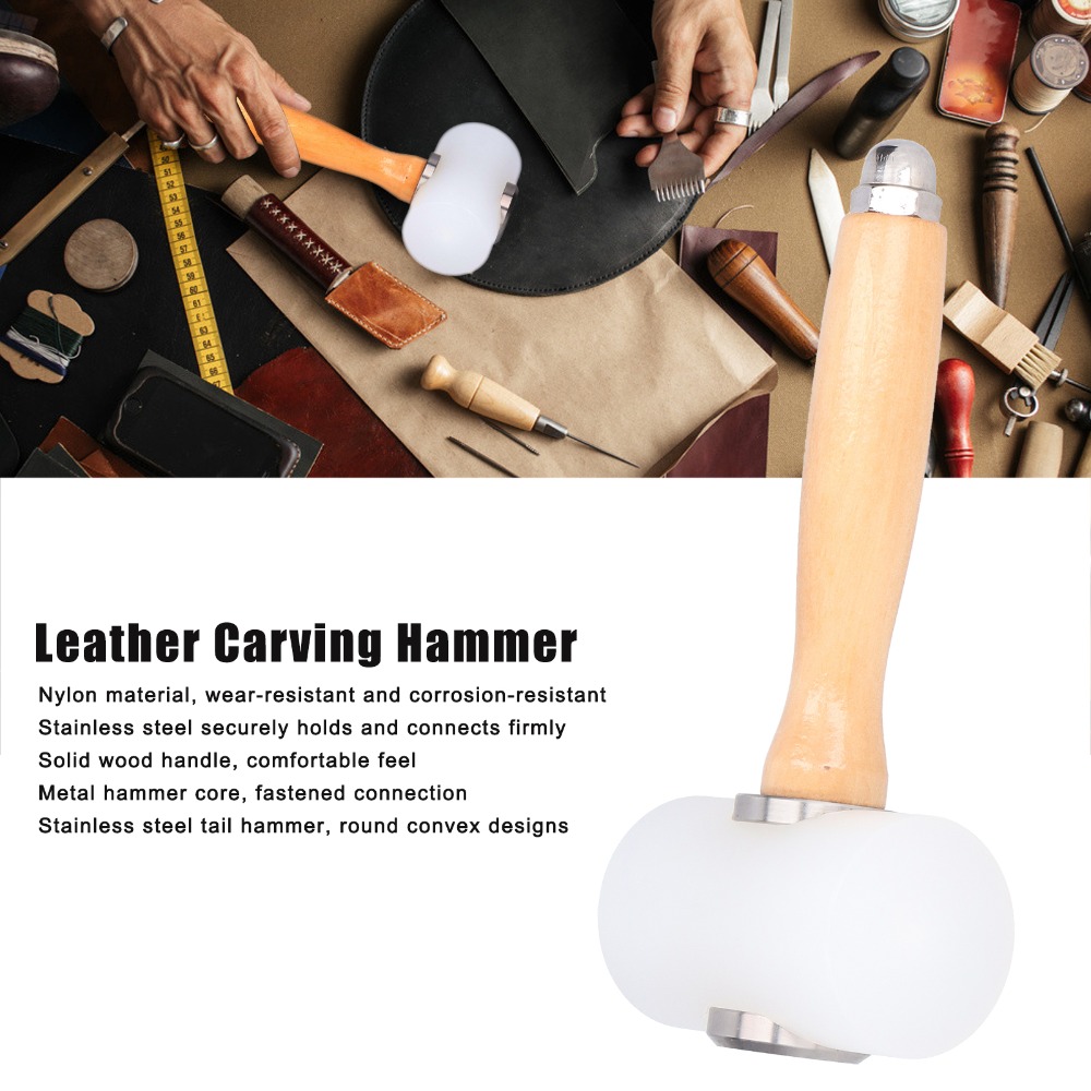 Length 19cm Leather Carving Ha - Wooden Mallet Carving ulasan dan harga