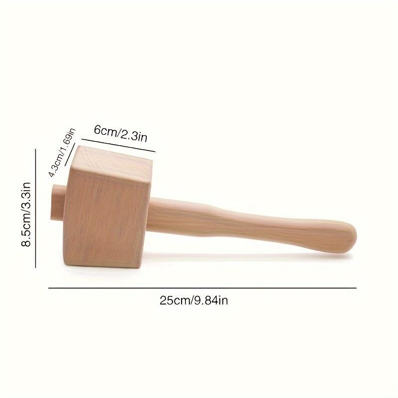 1PC DIY Leather Beech Solid Wo - Wooden Mallet Carving ulasan dan harga