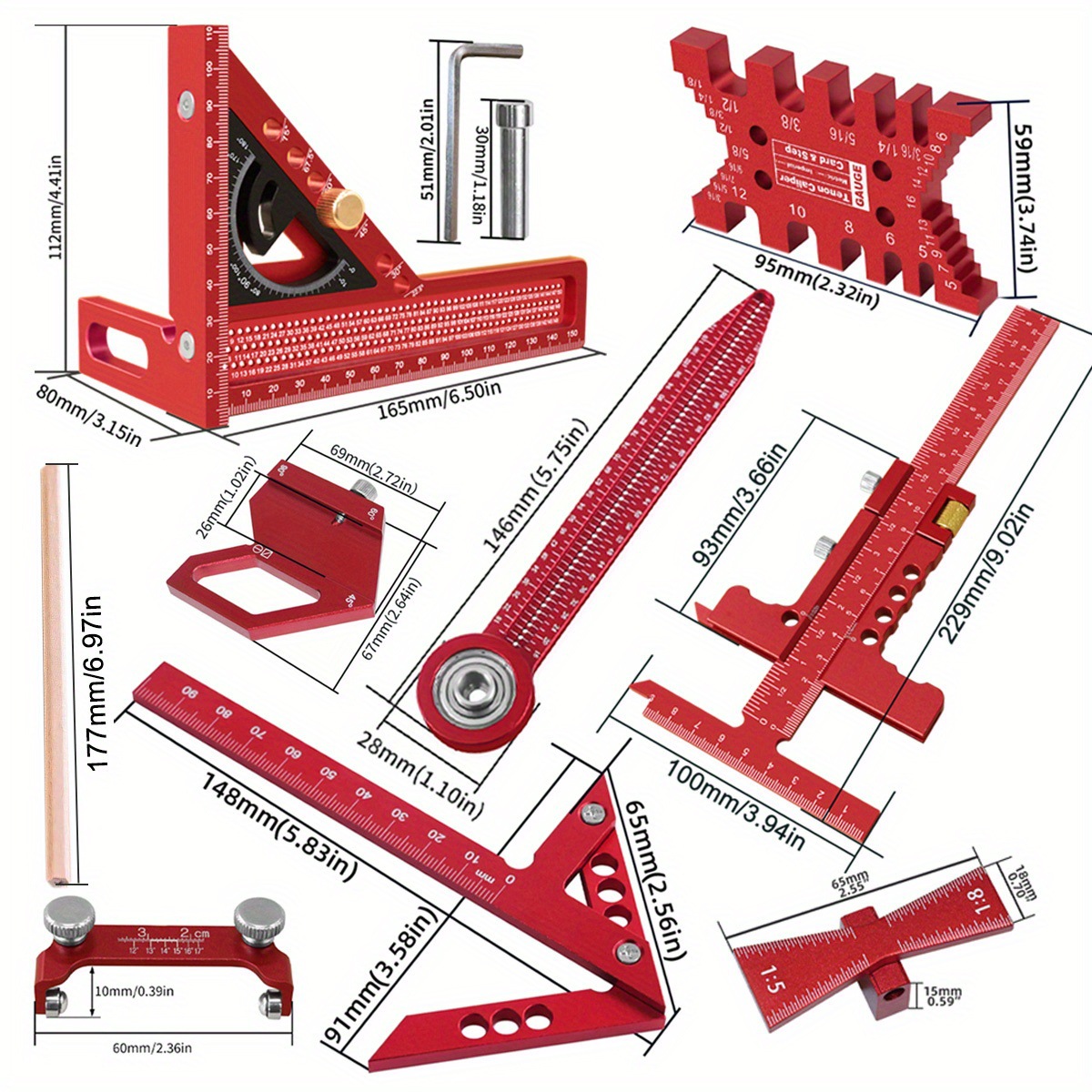 10-Piece Carpentry Measuring T - Woodworking Free Plans ulasan dan harga