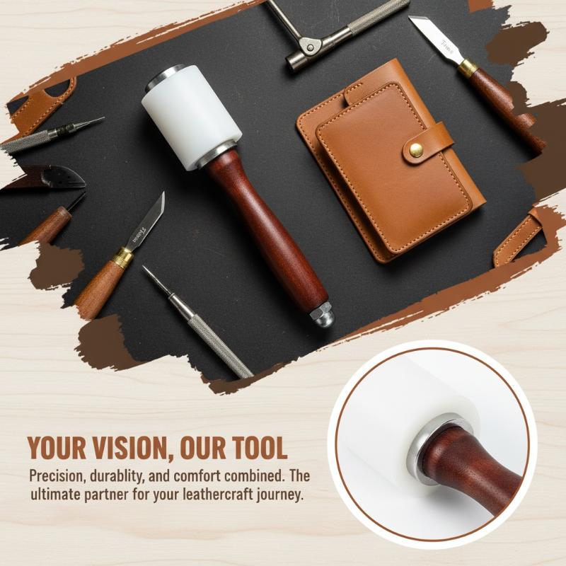1PC Leather Carving Hammer Lea - Wooden Mallet Carving ulasan dan harga