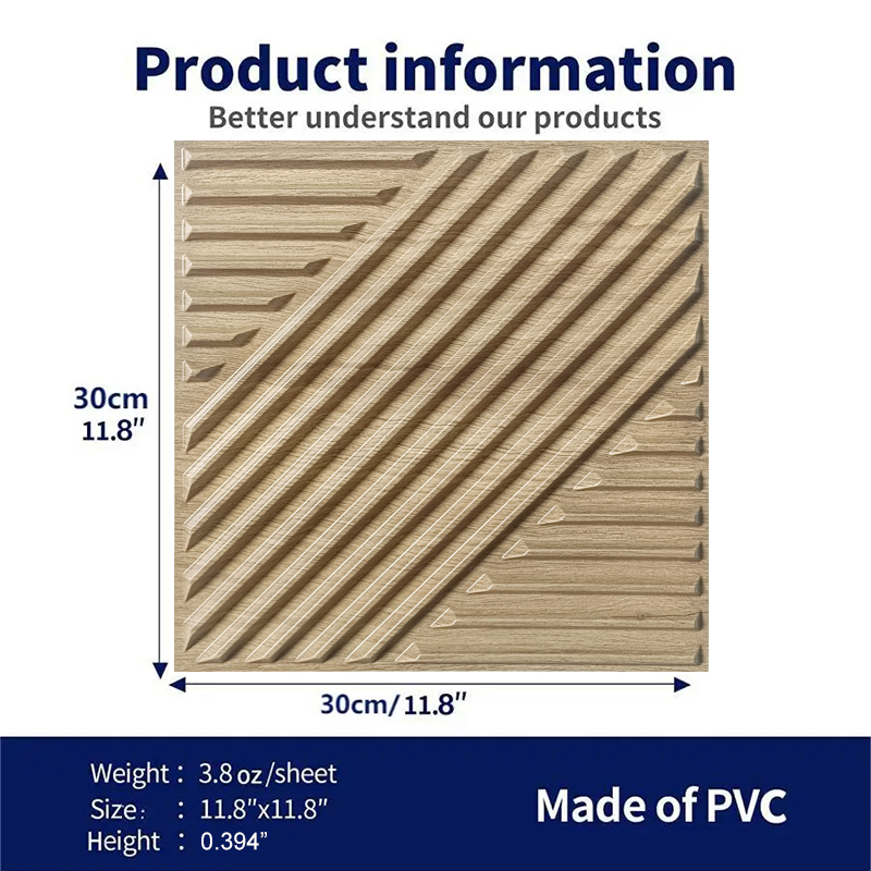 12 Pcs  3D Wall Panel 30x30cm  - Woodworking Zone ulasan dan harga