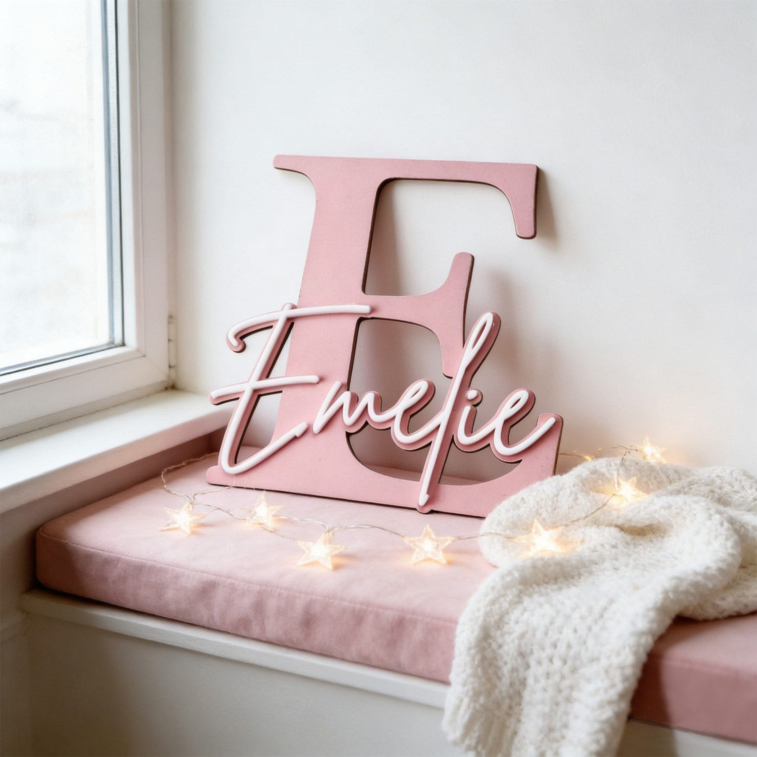 1pc Double-layer Wooden Name D - Woodworking Laser ulasan dan harga