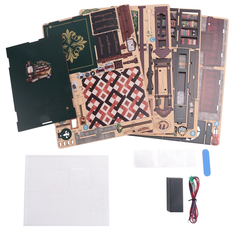 DIY Book Nook Owl Bookstore Ki - Woodworking Kits For Adults ulasan dan harga